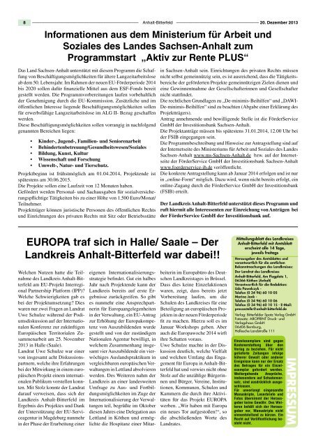 Ausgabe 24 vom 20. Dezember 2013 - Landkreis Anhalt-Bitterfeld