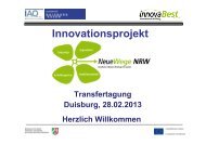 Neue Wege NRW – Transfertagung: Tagungsfolien