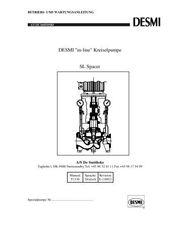 DESMI in-line Kreiselpumpe SL Spacer