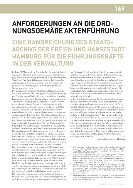 Archivar 2/2013 (3 MByte) - Archive in NRW