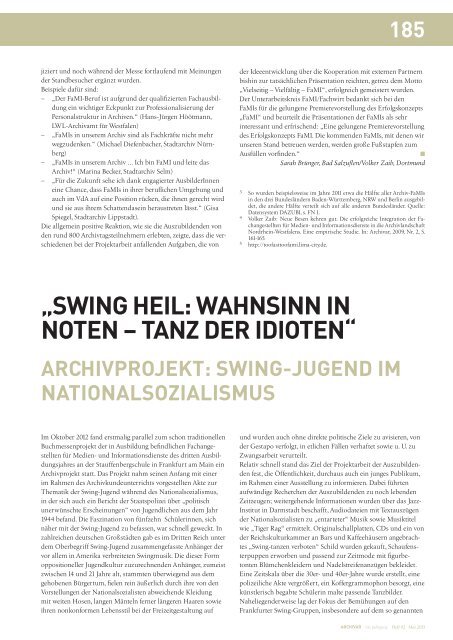 Archivar 2/2013 (3 MByte) - Archive in NRW