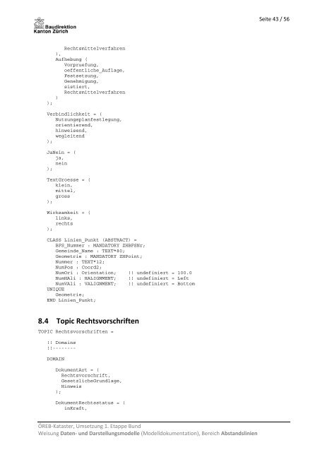 Modelldokumentation Abstandslinien (PDF, 682 kB) - Amt für ...