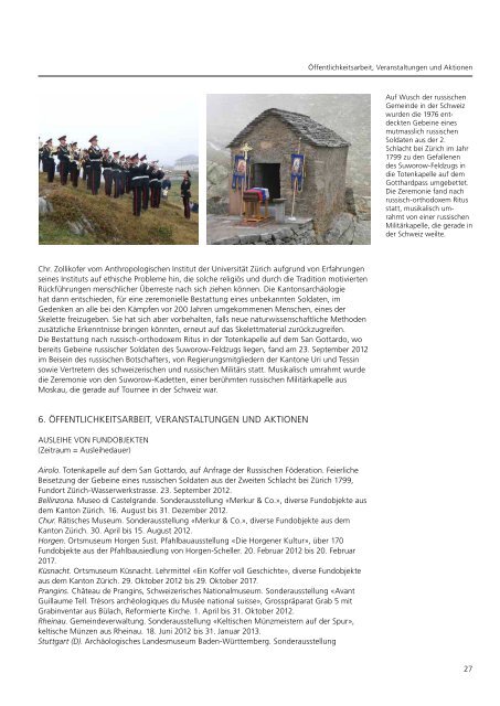 Taetigkeitsbericht 2012 - Amt für Raumentwicklung - Kanton Zürich