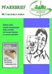 Pfarrbrief Nr 01 vom 01.02.-07.03.2014 - Arzfeld