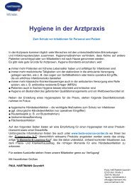 Hygiene in der Arztpraxis - Hartmann