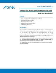 Atmel AT01180: Barcode and QR code scanner ... - Atmel Corporation