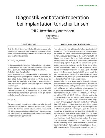 Artikel zum Download PDF - Augen- & Laserklinik Castrop Rauxel