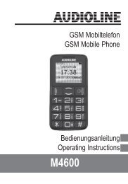 GSM Mobiltelefon GSM Mobile Phone ... - Audioline