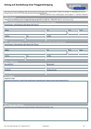 Antrag auf Ausstellung einer Fluggenehmigung - Austro Control
