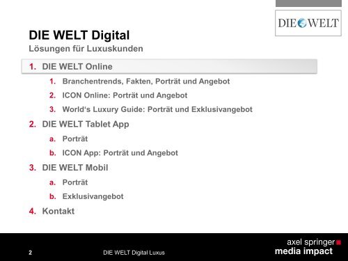 DIE WELT Online - Axel Springer MediaPilot