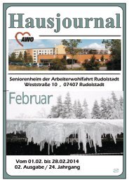 Hausjournal Februar 2014 - AWO Rudolstadt