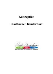 Konzeption Städtischer Kinderhort - in Bad Dürkheim