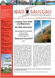 Stadtjournal Ausgabe 21/2013 - Stadt Bad Saulgau