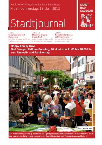 Stadtjournal Ausgabe 24/2013 - Stadt Bad Saulgau