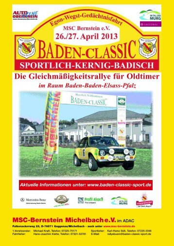 Programmheft - Baden Classic Sport
