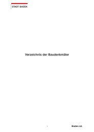 Verzeichnis der Baudenkmäler [PDF, 2.00 MB] - Stadt Baden