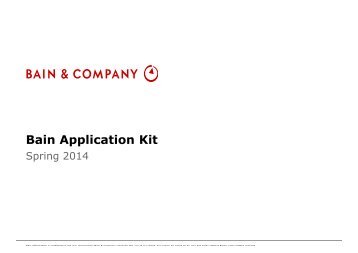 Download the Application Tool Kit now - Bain & Company