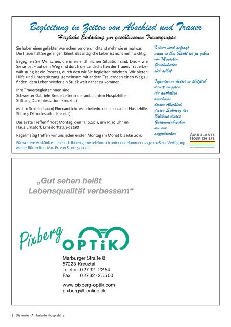 Seniorenpost 2011/1 - Stiftung Diakoniestation Kreuztal