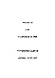 Vorbericht zum Haushaltsplan 2014 - Baindt