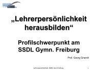 Lehrerpersönlichkeit herausbilden - BAK