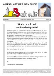 Amtsblatt vom 20.09.2013 - Baindt