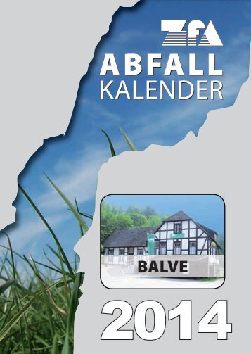 Abfallkalender 2014 - Balve