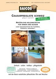 Die Saicos-Color-Preisliste 2013 - Balteschwiler AG, Laufenburg