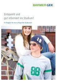 Entspannt und gut informiert ins Studium! - Barmer GEK