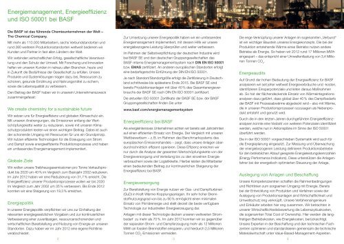 Energiemanagement, Energieeffizienz und ISO 50001 ... - BASF.com