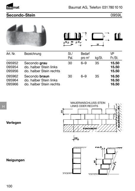 Produkt- und Preiskatalog Betonwaren 2013 - Baumat AG