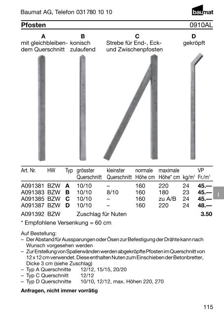 Produkt- und Preiskatalog Betonwaren 2013 - Baumat AG