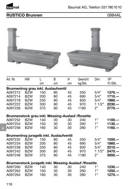 Produkt- und Preiskatalog Betonwaren 2013 - Baumat AG