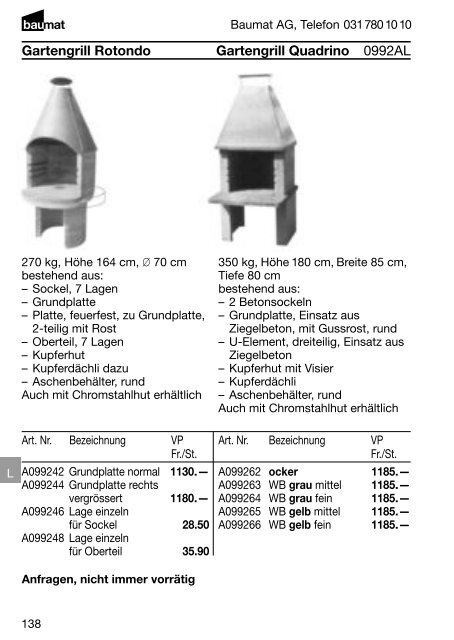 Produkt- und Preiskatalog Betonwaren 2013 - Baumat AG