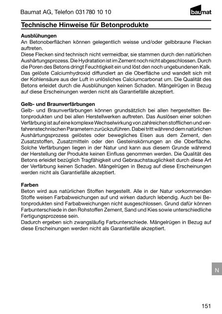 Produkt- und Preiskatalog Betonwaren 2013 - Baumat AG