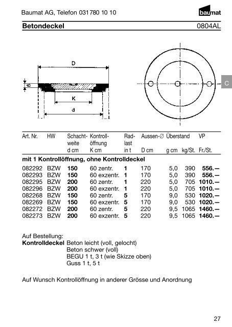 Produkt- und Preiskatalog Betonwaren 2013 - Baumat AG