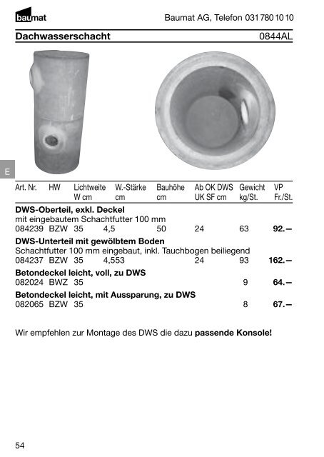 Produkt- und Preiskatalog Betonwaren 2013 - Baumat AG