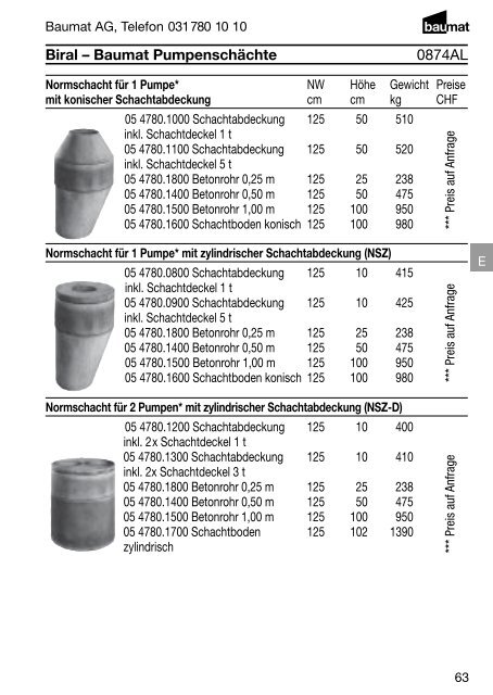 Produkt- und Preiskatalog Betonwaren 2013 - Baumat AG