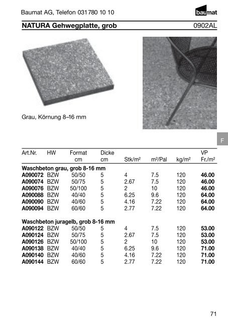 Produkt- und Preiskatalog Betonwaren 2013 - Baumat AG