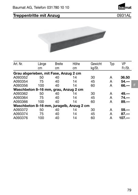 Produkt- und Preiskatalog Betonwaren 2013 - Baumat AG
