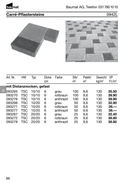 Produkt- und Preiskatalog Betonwaren 2013 - Baumat AG