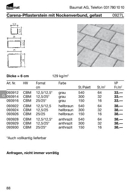 Produkt- und Preiskatalog Betonwaren 2013 - Baumat AG