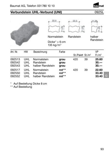 Produkt- und Preiskatalog Betonwaren 2013 - Baumat AG