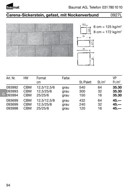 Produkt- und Preiskatalog Betonwaren 2013 - Baumat AG