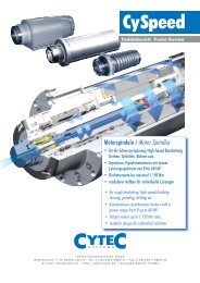 Cytec Zylindertechnik Gmbh Nc-Fräsköpfe und Motorspindeln