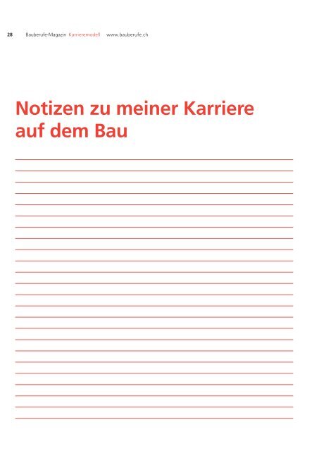 Bauberufe-Magazin - Schweizerischer Baumeisterverband