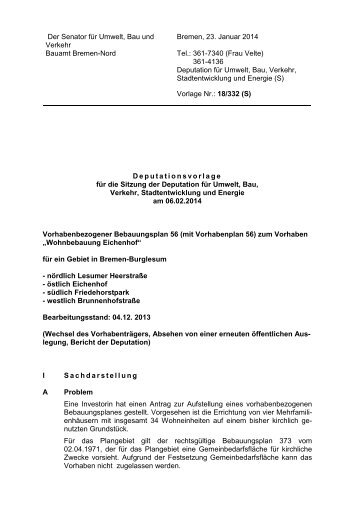 Vorhabenbezogener Bebauungsplan 56 (mit Vorhabenplan 56)