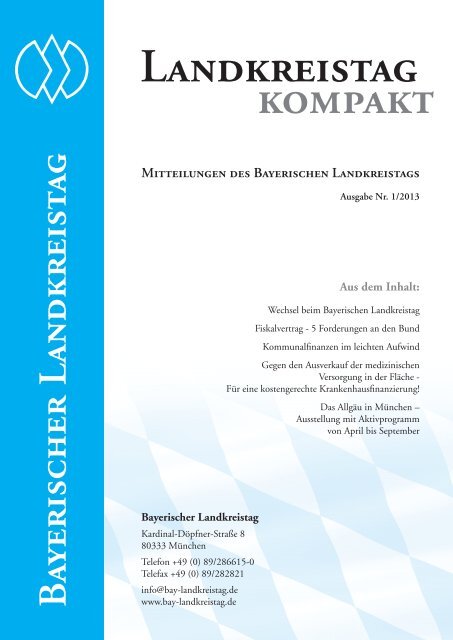 Ausgabe Nr. 1 / 2013 - Bayerischer Landkreistag