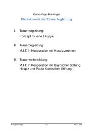 Workshop Kurzfassung Frau Kopp-Breinlinger - Bayerische Stiftung ...