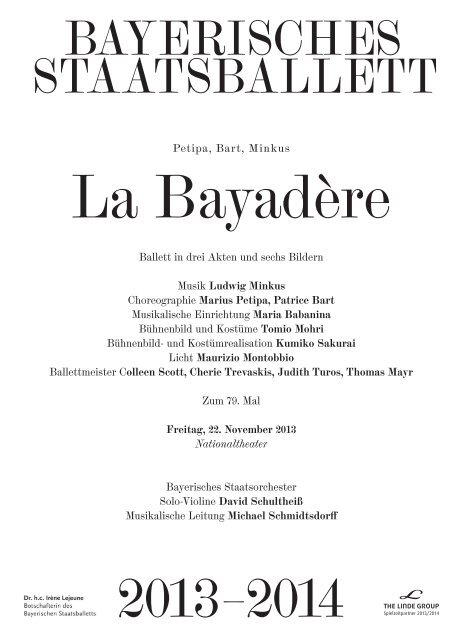 Besetzungszettel als PDF-Download - Bayerische Staatsoper
