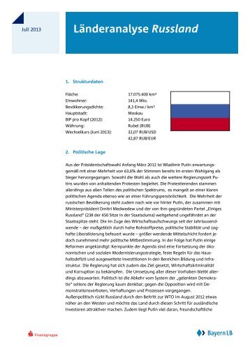 Länderanalyse Russland - BayernLB